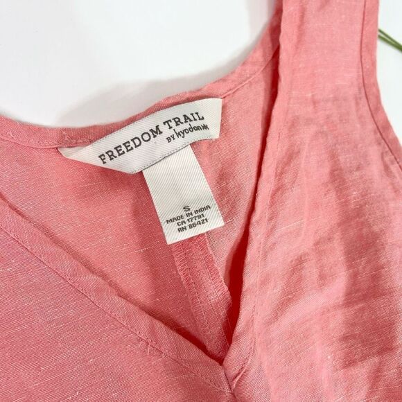 Kyodan Freedom Trail Sheath Dress Women's Small Linen Blend Zip High Low NWT - Picture 2 of 11